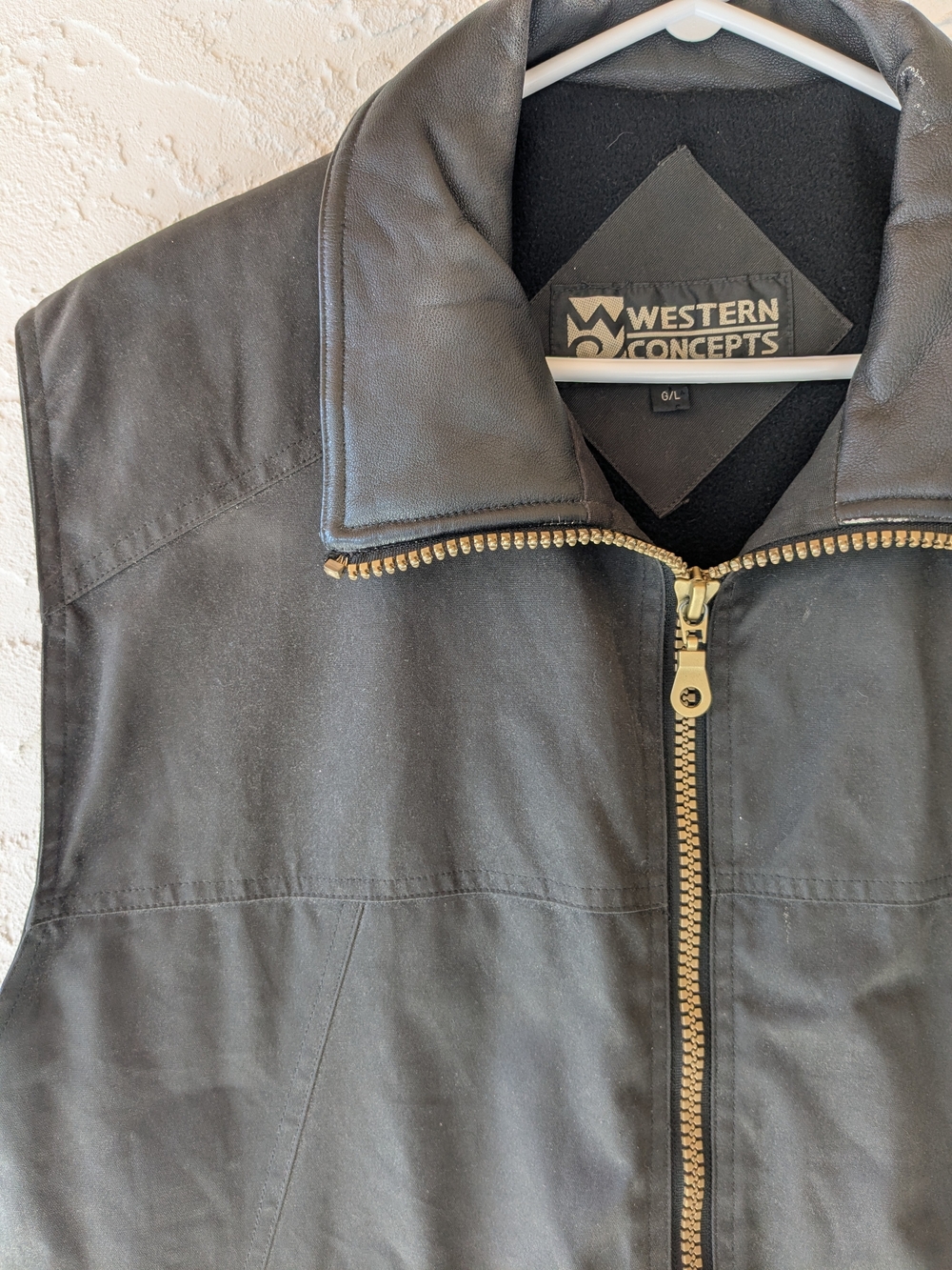 Western Concepts Black Zip-Front Vest